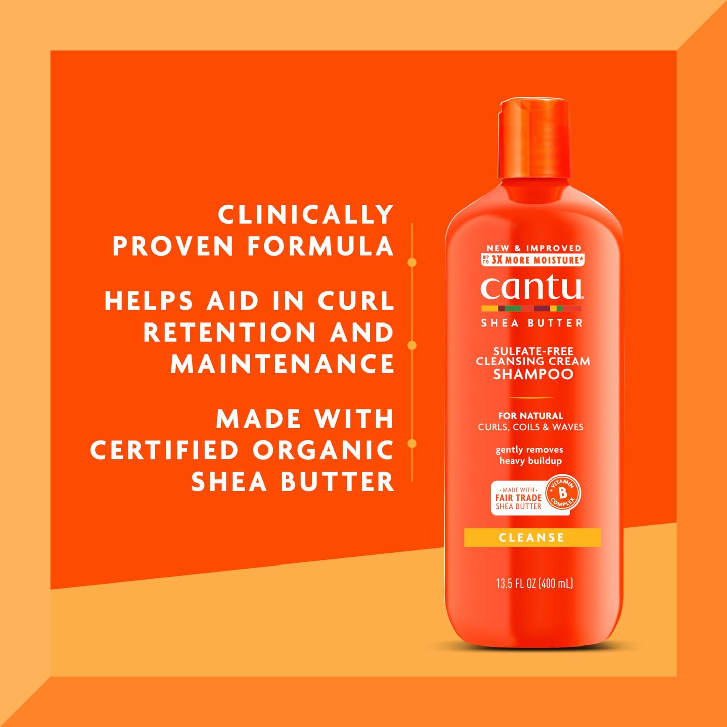 Cantu Shea Butter Sulfate-free Cleansing Cream Shampoo, 3 Fluid Ounce