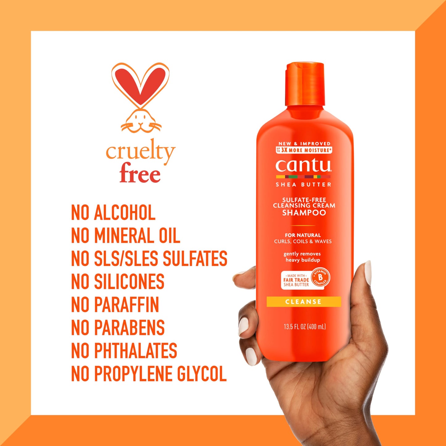 Cantu Shea Butter Sulfate-free Cleansing Cream Shampoo, 3 Fluid Ounce