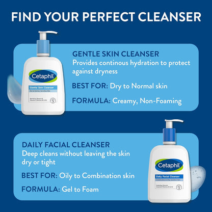Cetaphil Oil Free Gentle Foaming Cleanser For Dry to Normal, Sensitive Skin, 8oz  Made with Glycerin and Vitamins B5 and E, Dermatologist Tested, Hypoallergenic, Soap Free, Fragrance Free